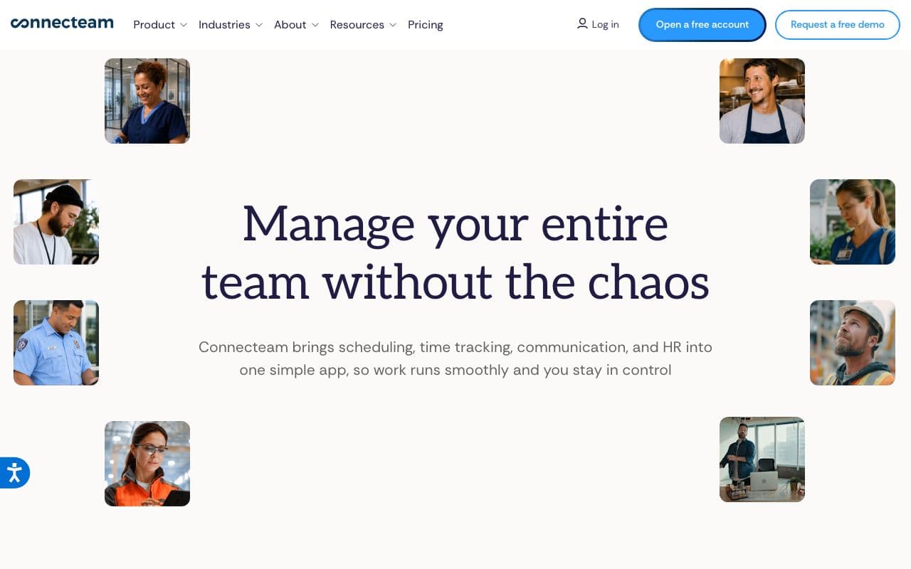 The Connecteam homepage