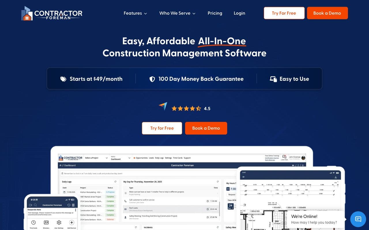 The Contractor Foreman homepage