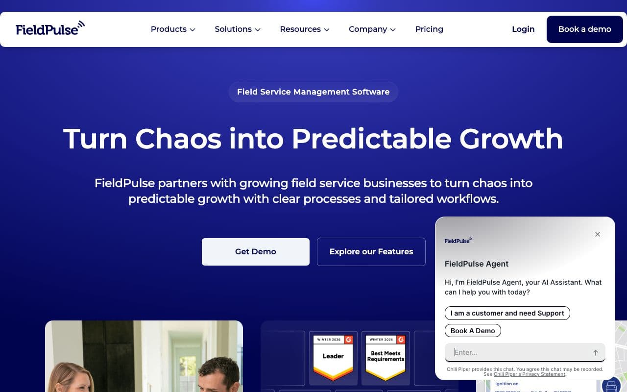 The FieldPulse homepage