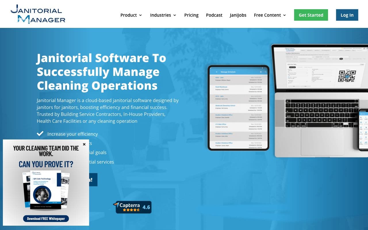 The Janitorial Manager homepage