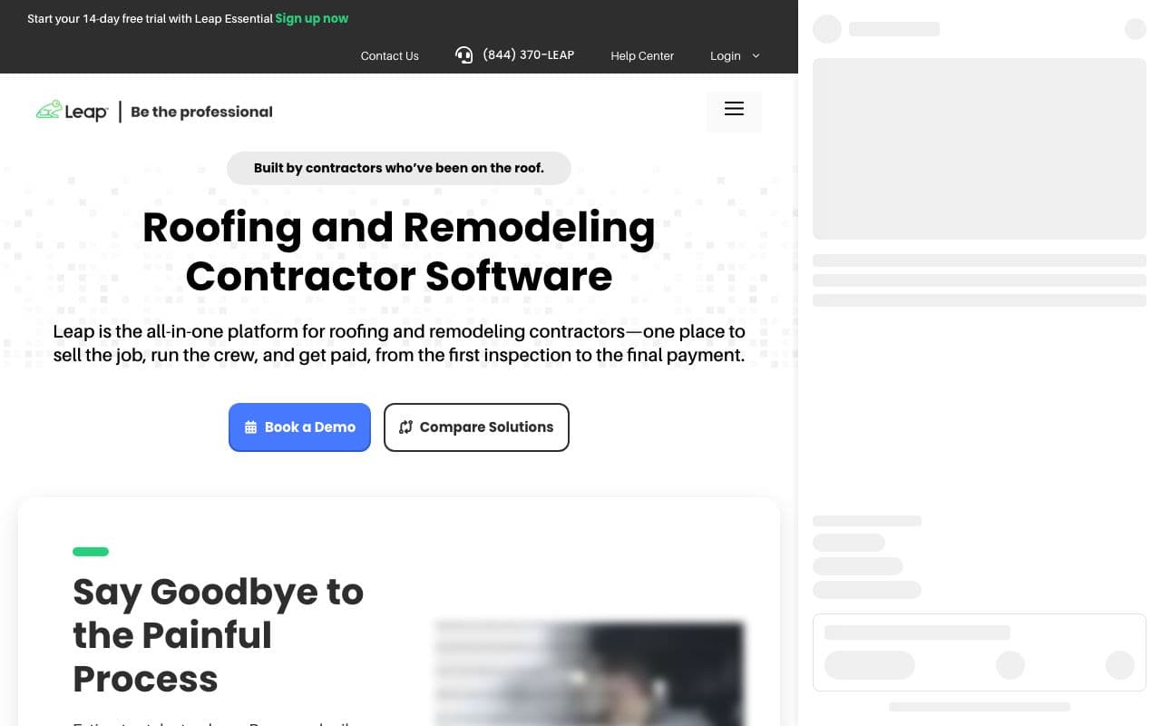 The Leap homepage