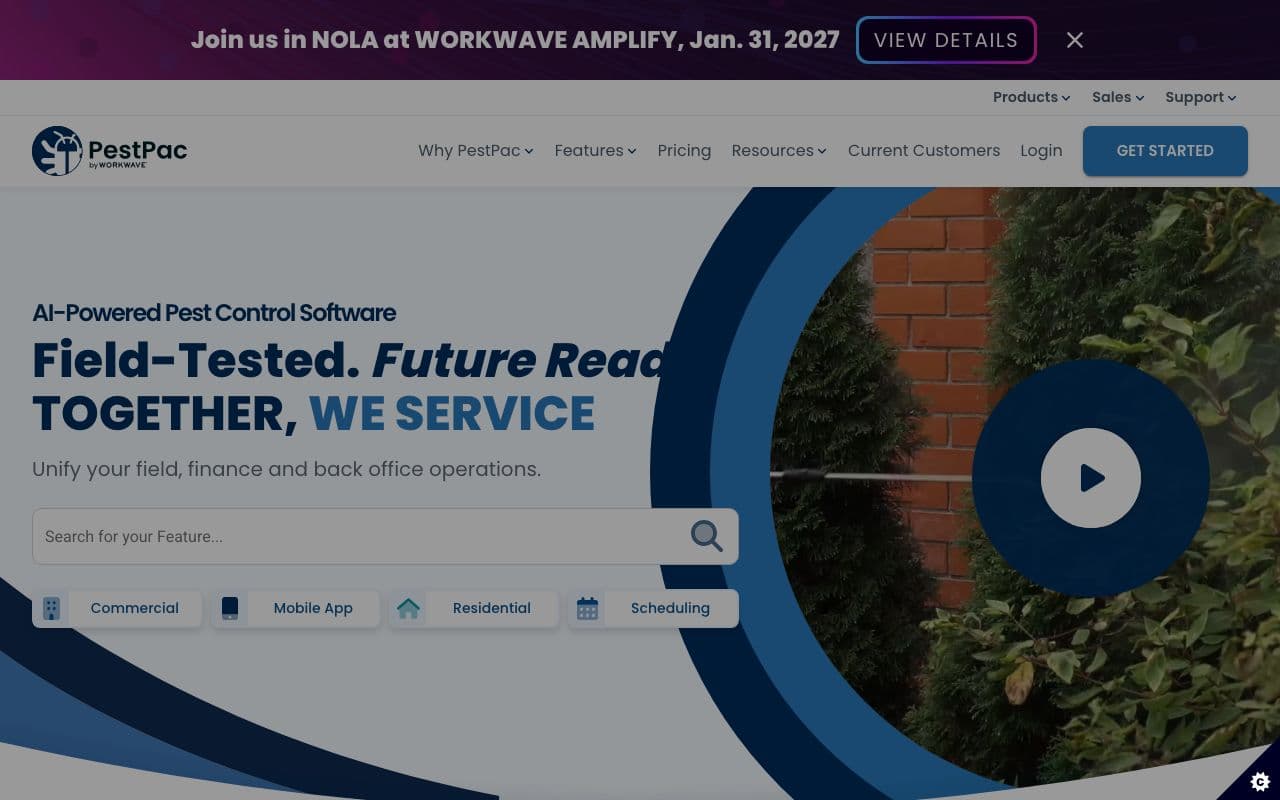 The PestPac homepage