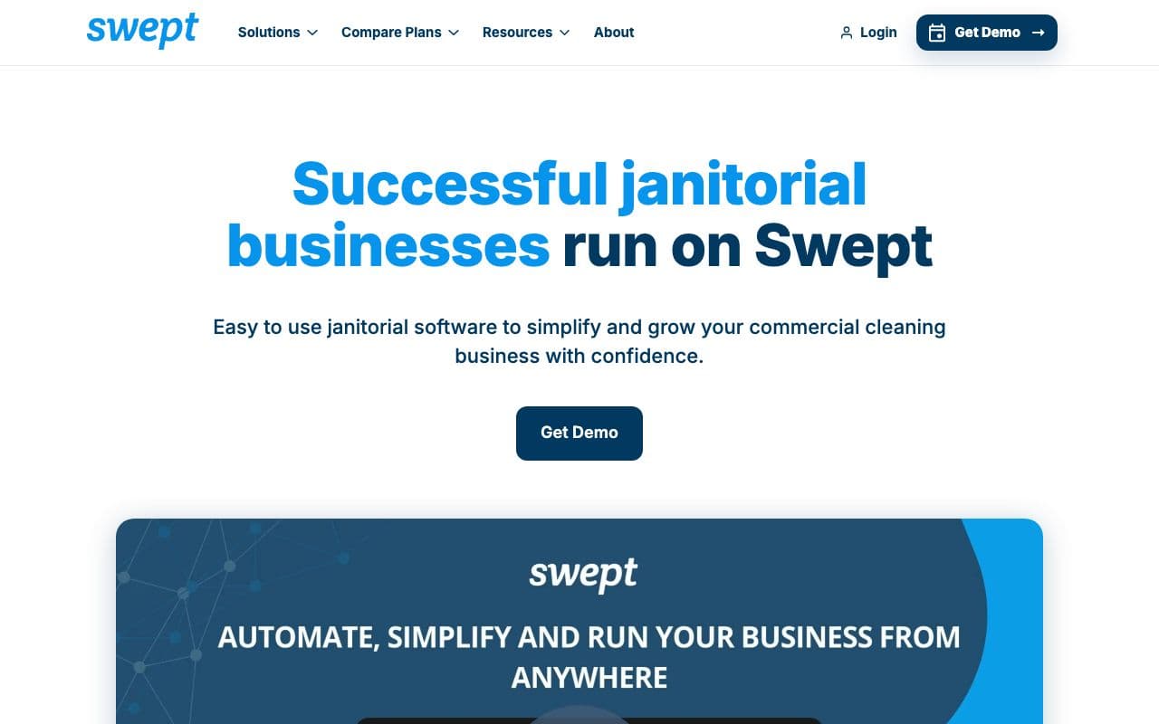 The Swept homepage