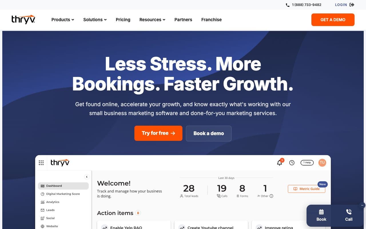 The Thryv homepage